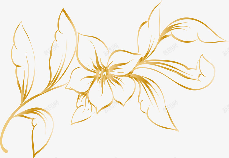 创意金色花朵图png免抠素材_88icon https://88icon.com 创意花朵 矢量花 花 花纹 质感花 金属 金属花 金属花朵 金属质感花 金色 金色的花 金色花