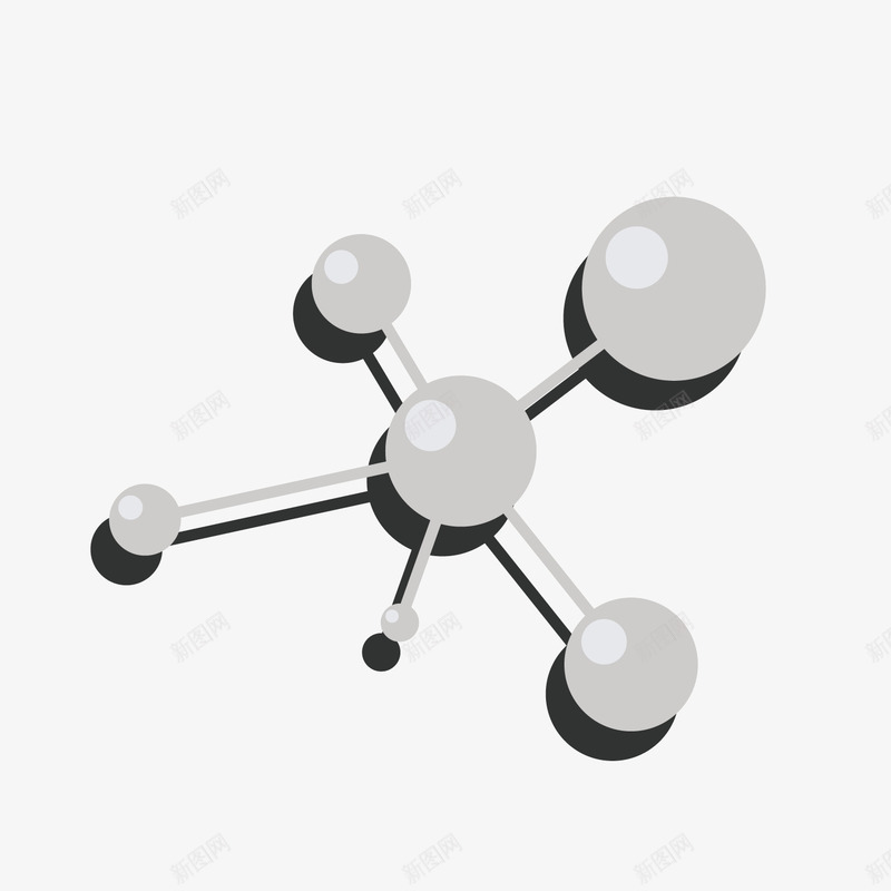 灰色圆形分子式png免抠素材_88icon https://88icon.com 光泽 分子式 圆形 灰色 立体 质感 高泽