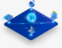 金融科技比特币插画矢量图素材