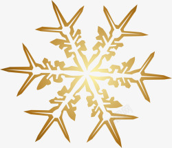 金色闪耀雪花素材