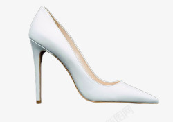 白色高端女式高跟鞋素材