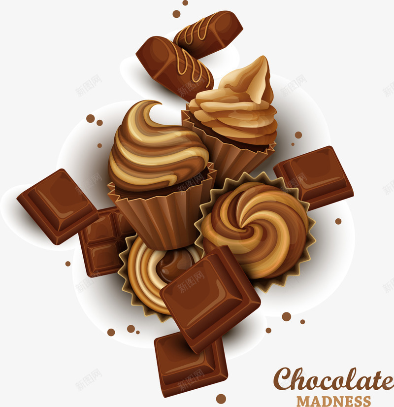 甜品巧克力矢量图eps免抠素材_88icon https://88icon.com 咖啡 巧克力 海报设计 甜品 矢量素材 矢量图