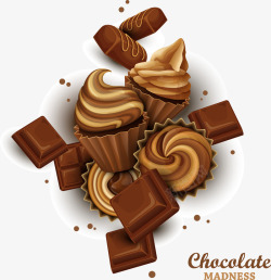 甜品巧克力矢量图素材