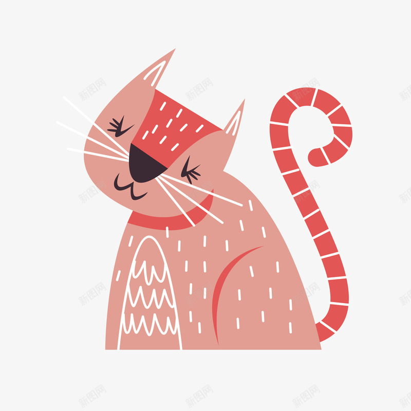 花纹可爱猫咪矢量图eps免抠素材_88icon https://88icon.com 动物 卡通 可爱 图案 小清新 猫咪 生物 简约 花纹 装饰 矢量图