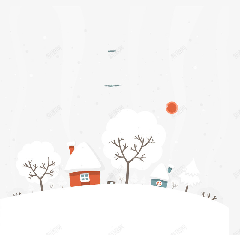 冬至圣诞雪景png免抠素材_88icon https://88icon.com 下雪 冬天 冬季 冬至 圣诞 雪景