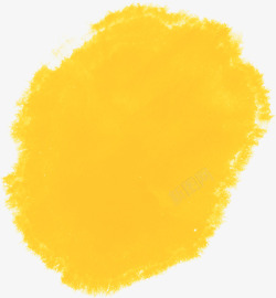 春季黄色水彩墨迹素材