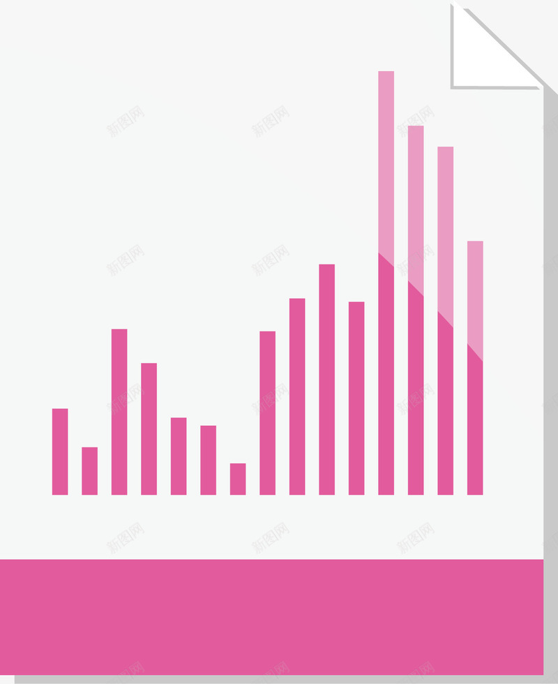 粉色页面柱状统计图矢量图eps免抠素材_88icon https://88icon.com 图表 统计 表 页面 矢量图