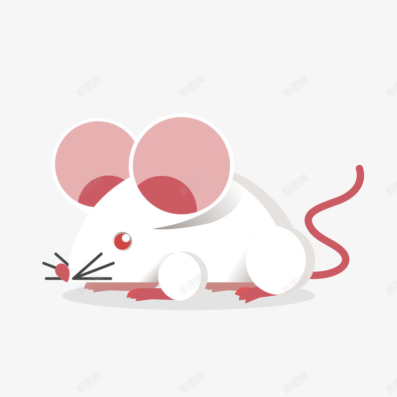 红色大耳朵的老鼠矢量图eps免抠素材_88icon https://88icon.com 动物 卡通 图案 大耳朵 小清新 彩色 生物 简约 粉色 老鼠 鼠 矢量图