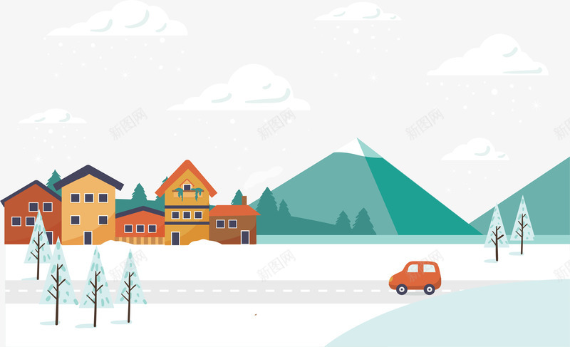 冬天美丽雪景矢量图ai免抠素材_88icon https://88icon.com 冬天 冬天雪景 暖冬 矢量png 美丽雪景 雪景 矢量图