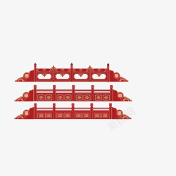 中国风护栏红色中式护栏高清图片