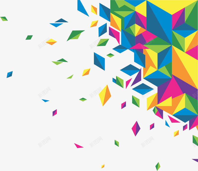 几何背景图案png免抠素材_88icon https://88icon.com 几何背景 图案 漂浮 色块