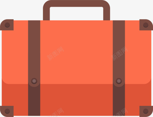 日本风橘黄色旅行箱世界旅游标素图标图标