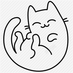 创意小猫纹身手绘创意合成开心的小猫咪高清图片