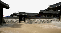 韩国黑色房屋风景素材