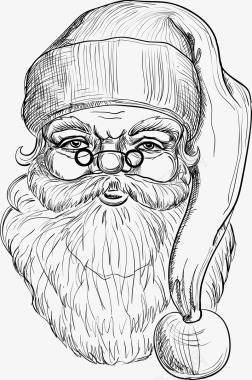 圣诞老人的胡子圣诞老人矢量图图标图标