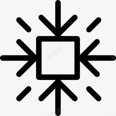 冬天的雪景Snowflake图标图标