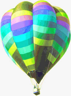 马卡龙颜色涂鸦热气球效果素材