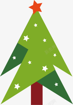 绿色吊球圣诞树高清图片