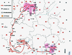 红军长征路线图详细说明素材