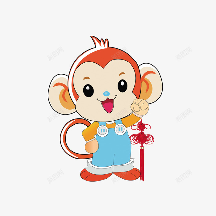 小猴子png免抠素材_88icon https://88icon.com 卡通猴 年货 年货节 抢年货 拜年 新年素材 水彩 猴年 阿里年货节
