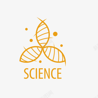 DNA科技logo装饰卡通扁平化生物logo矢量图图标图标