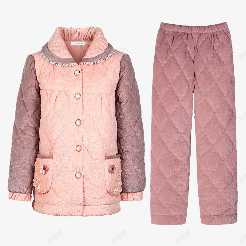 女士秋冬季加厚珊瑚绒睡衣png免抠素材_88icon https://88icon.com 产品实物 加绒家居服 可外穿 女士秋冬季加厚珊瑚绒睡衣 女装家居服 法兰绒三层保暖家居服 粉色睡衣