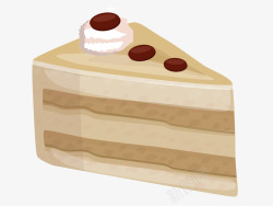 奶油下午茶甜品蛋糕切块美味蛋糕矢量图素材