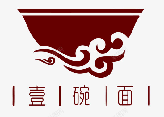 logo设计一碗面面馆图标LOGO标志图标