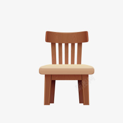 实木座椅卡通椅子矢量图高清图片