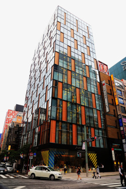 日本建筑物东京银座特写高清图片