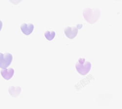 淡紫色爱心淡紫色的爱心气泡高清图片