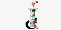 中国风青花瓷瓶素材