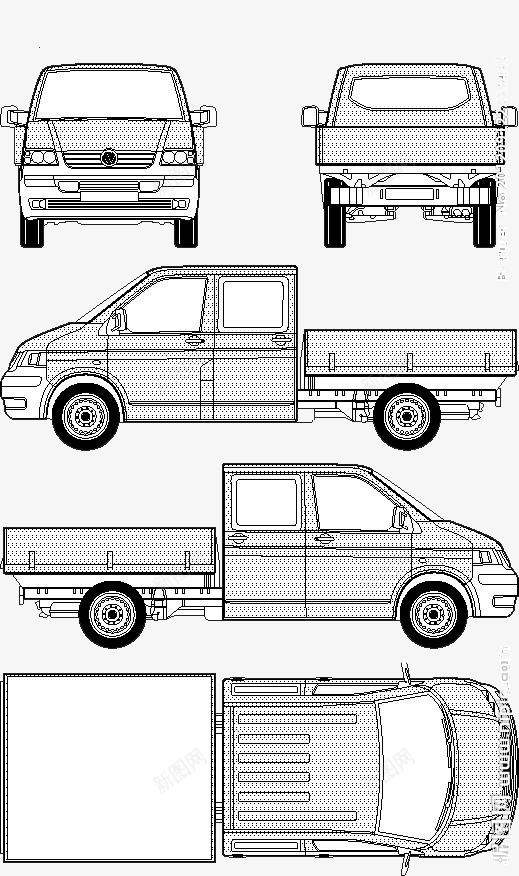 汽车皮卡车的形象png免抠素材_88icon https://88icon.com 三视图 宣传 平面 形象 感觉到位 排版 汽车三视图 造型的设计
