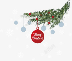 雪花饼干与圣诞球图片红色的精美圣诞球矢量图高清图片