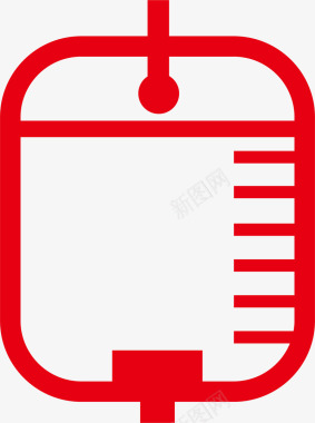 红色血袋图标图标