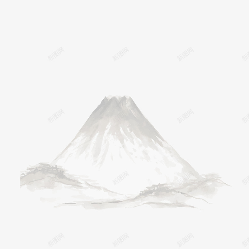 中国风山脉矢量图eps免抠素材_88icon https://88icon.com 中国风 复古 山水 山脉 植物 水墨 绘画 装饰 黑色 矢量图