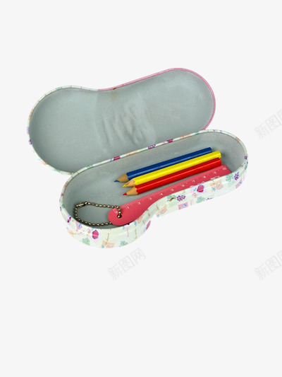 铁片文具盒png免抠素材_88icon https://88icon.com 文具 文具盒图片 文具盒笔袋 碎花 铁文具盒