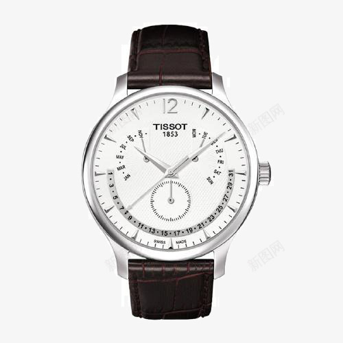 天梭手表俊雅系列石英手表png免抠素材_88icon https://88icon.com TISSOT 产品实物 名牌手表 男士手表 腕表