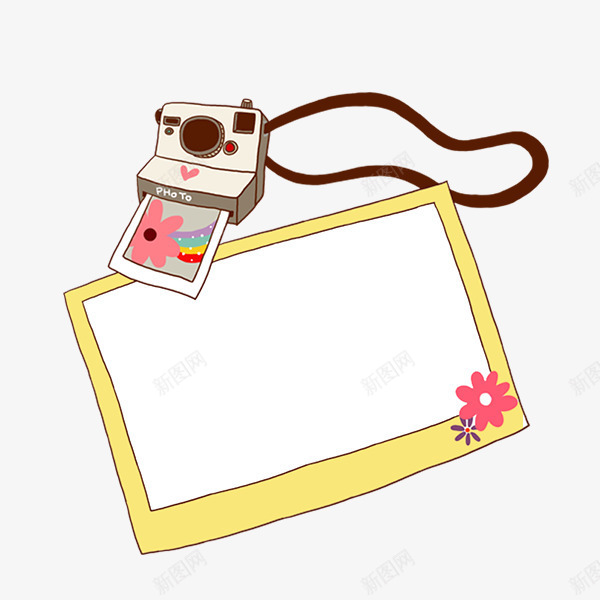 卡通相机边框png免抠素材_88icon https://88icon.com 卡通相机 卡通边框 可爱相机 手绘 装饰素材