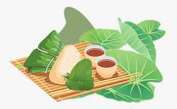 传统节日端午节粽子美食广告插画素材