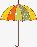 卡通雨滴伞素材