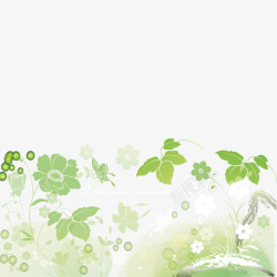 春季绿色清新花纹背景素材