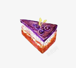 面包果酱网站手绘蓝莓果酱蛋糕高清图片