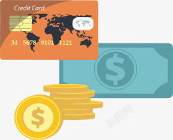 信用卡支付方式多种支付方式高清图片