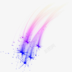 五彩紫色光点魔法光效高清图片