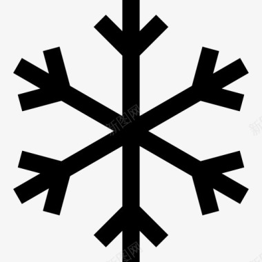 冬天的松树Snowflake图标图标