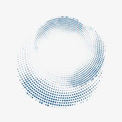 蓝色圆环点状纹理元素矢量图素材