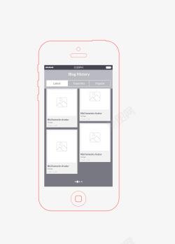 原型设计ui博客历史线框模板高清图片