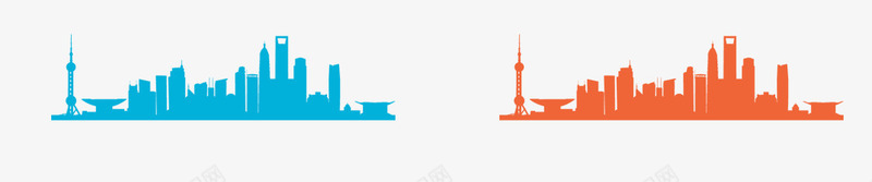 彩色城市剪影png免抠素材_88icon https://88icon.com 城市剪影 彩色 楼市