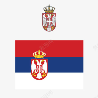 塞尔维亚矢量图图标图标